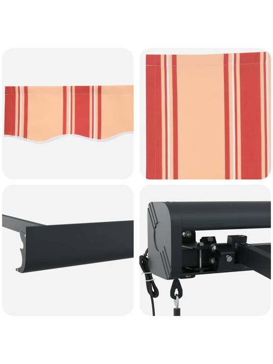 Sissetõmmatav varikatus kollane ja oranž 350 x 250 cm