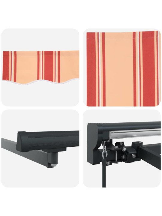 Sissetõmmatav varikatus kollane ja oranž 350x250 cm kangas