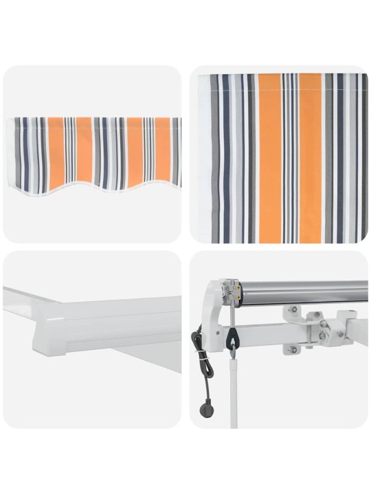 Sissetõmmatav varikatus 350 x 250 cm mitmevärviline