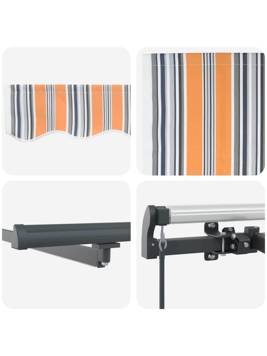 Sissetõmmatav varikatus mitmevärviline 350 x 250 cm kangas