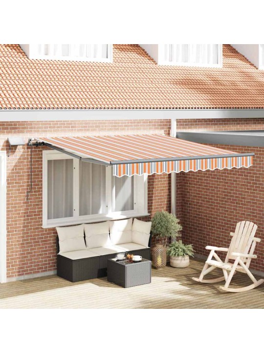 Sissetõmmatav varikatus mitmevärviline 350 x 250 cm kangas