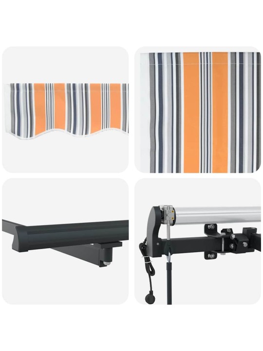 Sissetõmmatav varikatus mitmevärviline 350 x 250 cm kangas