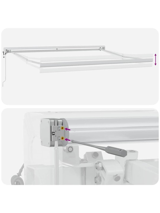 Sissetõmmatav varikatus mitmevärviline 350 x 250 cm