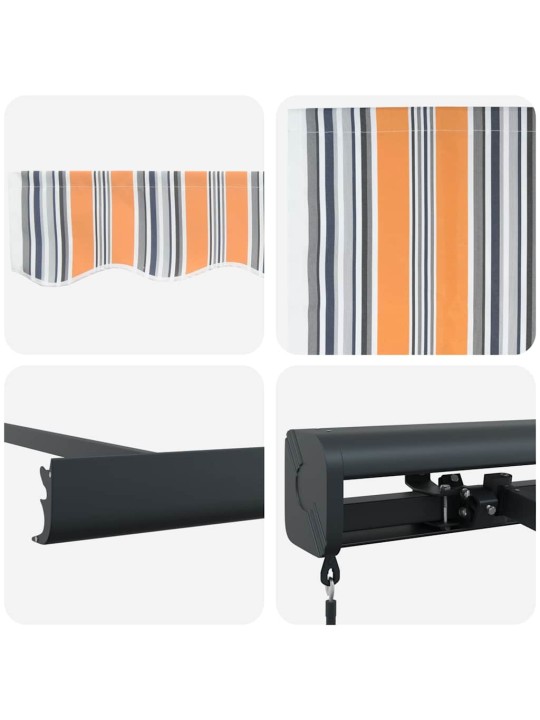Sissetõmmatav varikatus mitmevärviline 350 x 250 cm