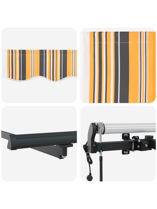 Sissetõmmatav varikatus mitmevärviline 350 x 250 cm kangas