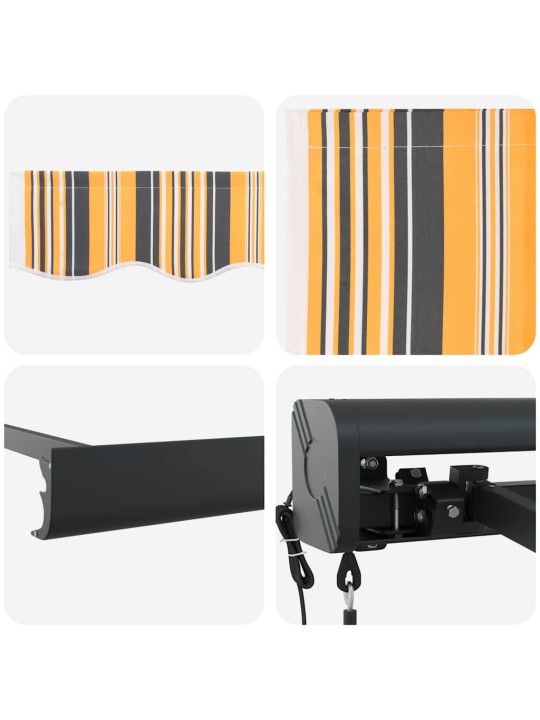 Sissetõmmatav varikatus mitmevärviline 350 x 250 cm