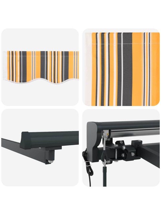 Sissetõmmatav varikatus mitmevärviline triip 350x250 cm