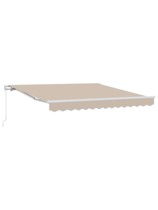 Sissetõmmatav varikatus beež 350 x 250 cm kangas