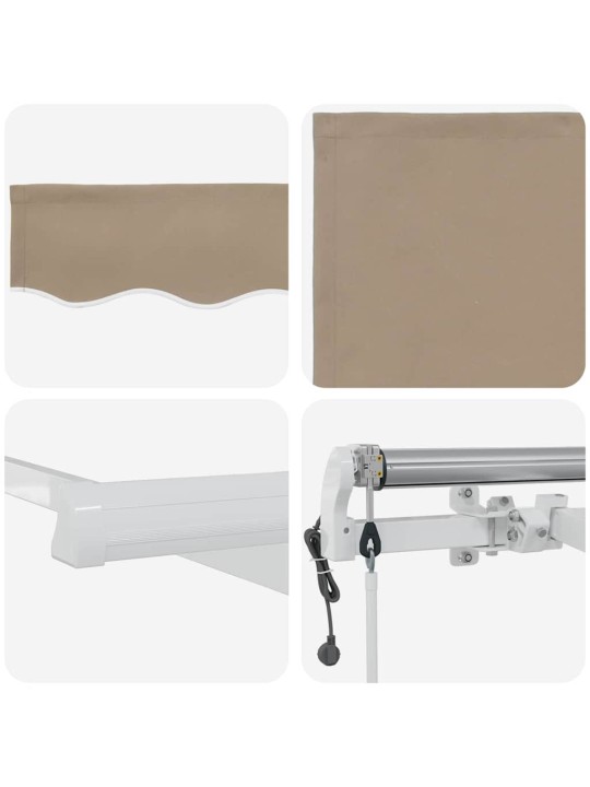 Sissetõmmatav varikatus 350 x 250 cm beež