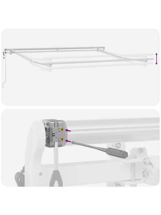 Sissetõmmatav varikatus 350 x 250 cm beež