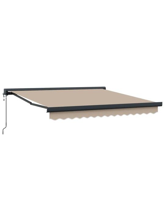 Sissetõmmatav varikatus beež 350 x 250 cm kangas, metall