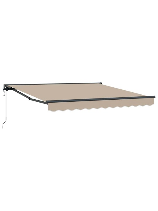 Sissetõmmatav varikatus beež 350x250 cm kangas