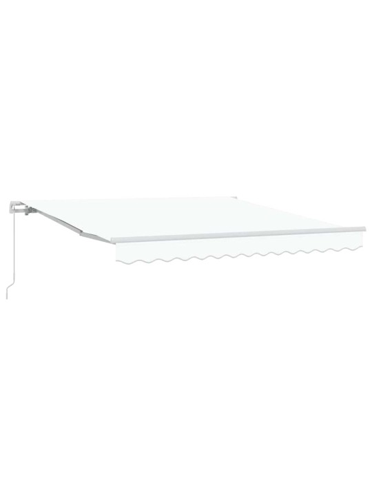 Sissetõmmatav varikatus valge 350 x 250 cm kangas