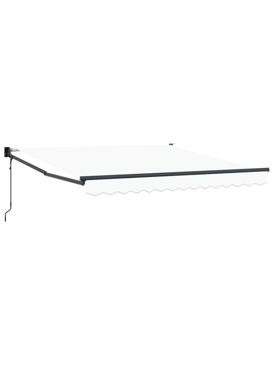 Sissetõmmatav varikatus valge 350 x 250 cm kangas