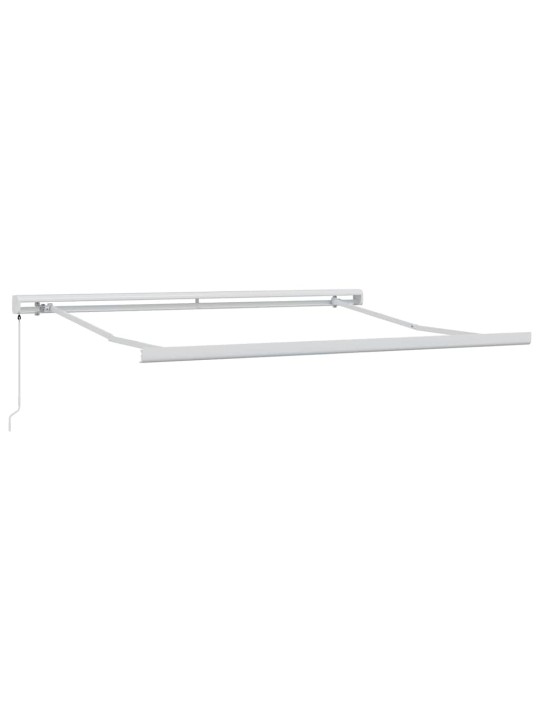 Sissetõmmatav varikatus valge 350 x 250 cm kangas, metall
