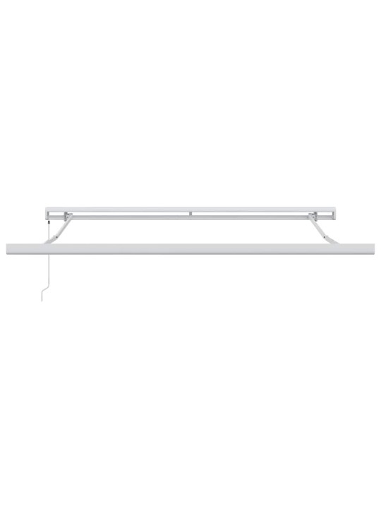Sissetõmmatav varikatus valge 350 x 250 cm kangas, metall