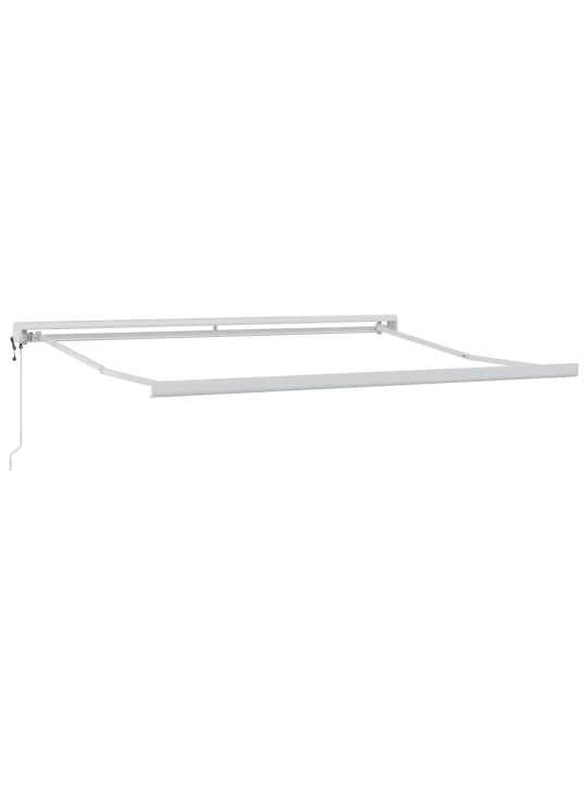Sissetõmmatav varikatus valge 350 x 250 cm kangas, metall