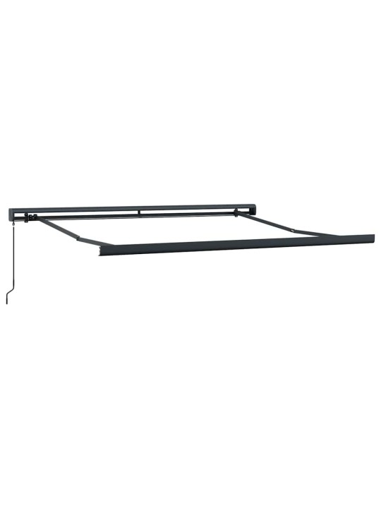 Sissetõmmatav varikatus valge 350 x 250 cm kangas, metall