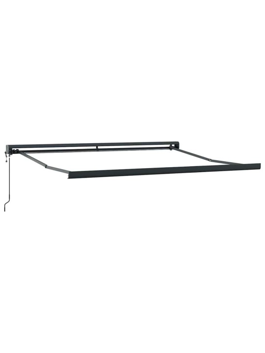 Sissetõmmatav varikatus valge 350 x 250 cm kangas, metall