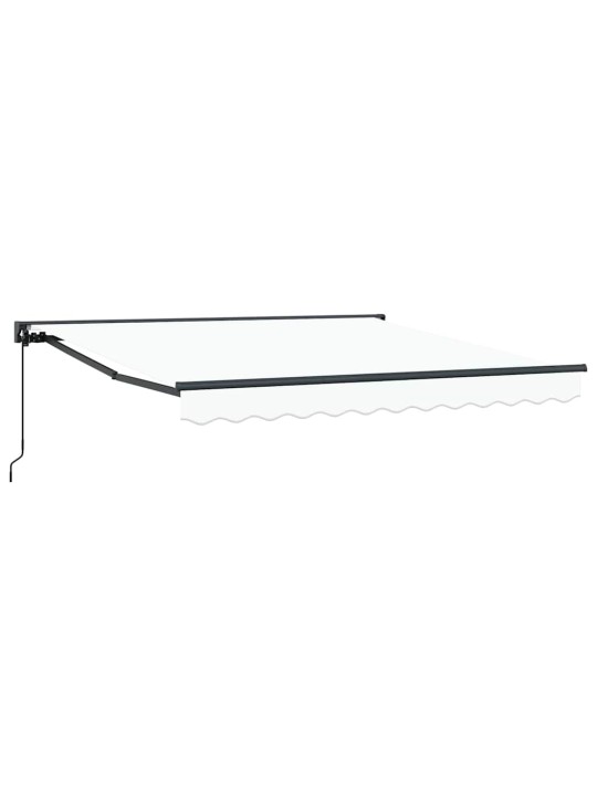 Sissetõmmatav varikatus valge 350x250 cm kangas