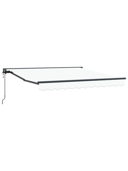 Sissetõmmatav varikatus valge 350x250 cm kangas
