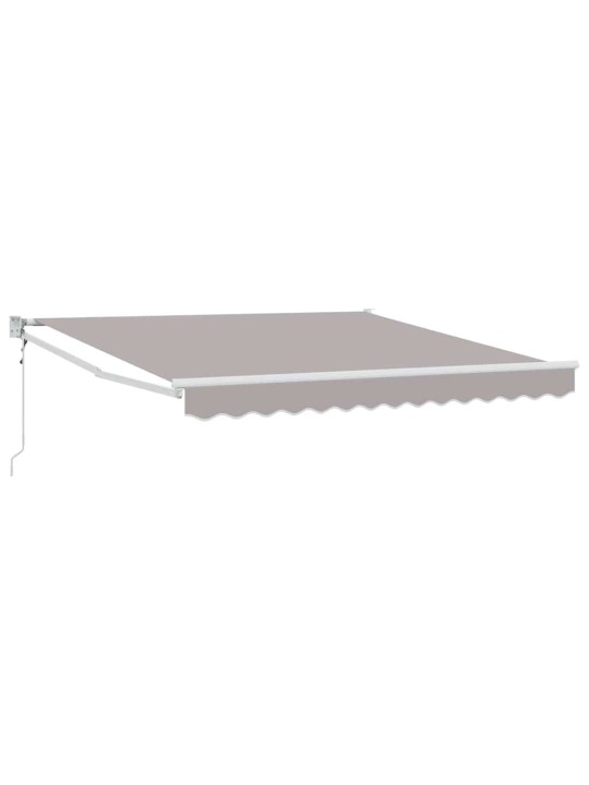 Sissetõmmatav varikatus helehall 350 x 250 cm kangas