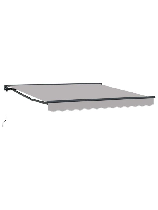 Sissetõmmatav varikatus helehall 350x250 cm kiud