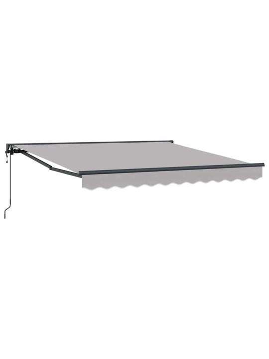 Sissetõmmatav varikatus helehall 350x250 cm kangas