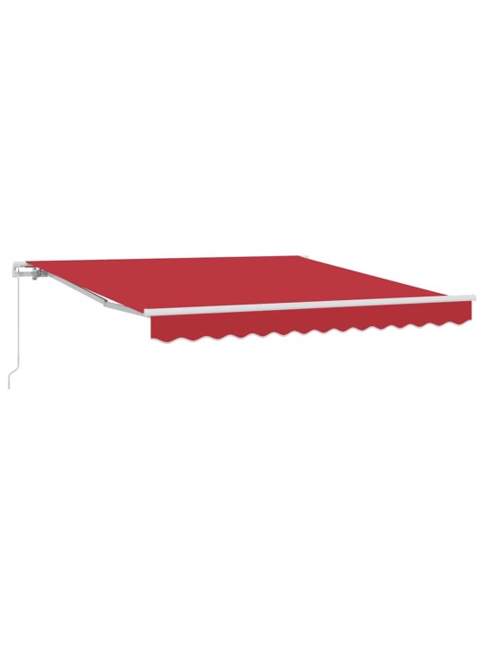 Sissetõmmatav varikatus punane 350 x 250 cm kangas