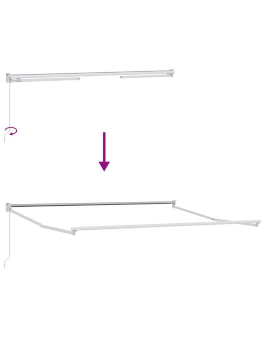 Sissetõmmatav varikatus roheline ja kollane 350 x 250 cm