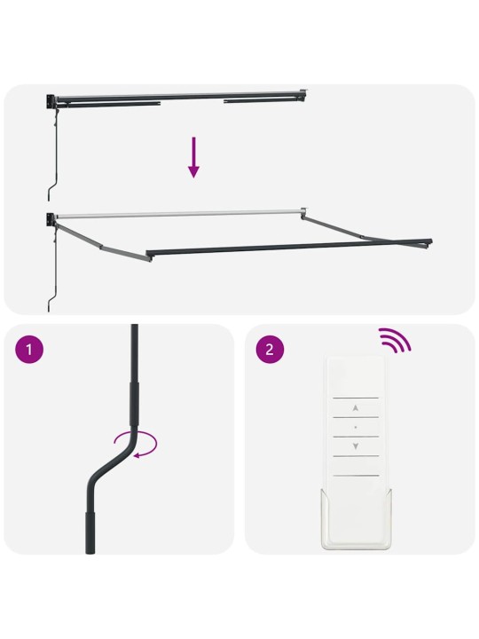 Sissetõmmatav varikatus roheline ja kollane 350 x 250 cm