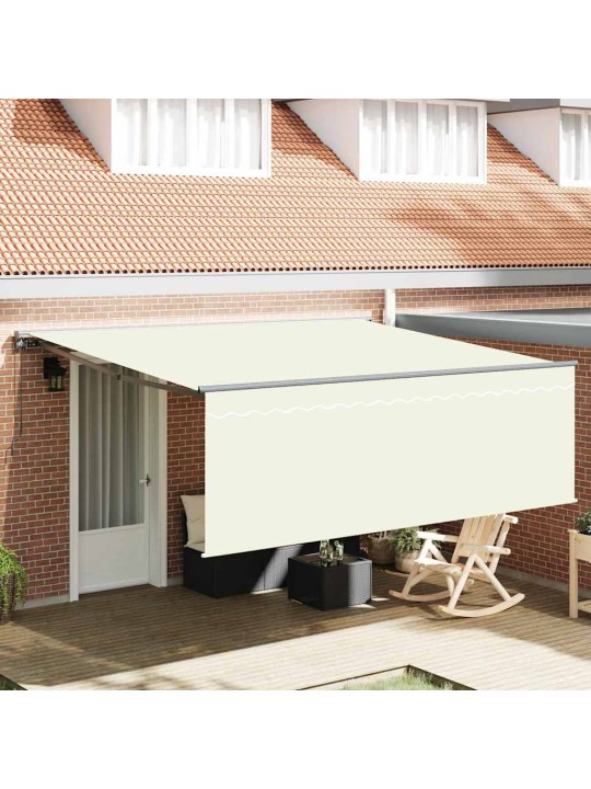 Sissetõmmatav varikatus cream 400 × 300 cm polüester