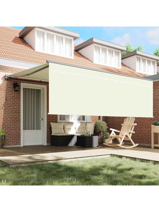 Sissetõmmatav varikatus cream 400 × 300 cm polüester