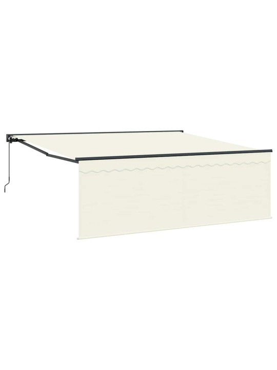 Sissetõmmatav varikatus cream 400 × 300 cm polüester