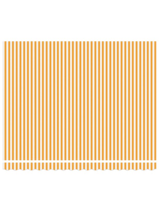 Sissetõmmatav varikatus kollane ja valge 400x300 cm kangas