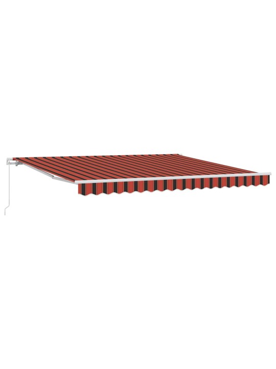 Sissetõmmatav varikatus oranž ja pruun 400 × 300 cm polüester