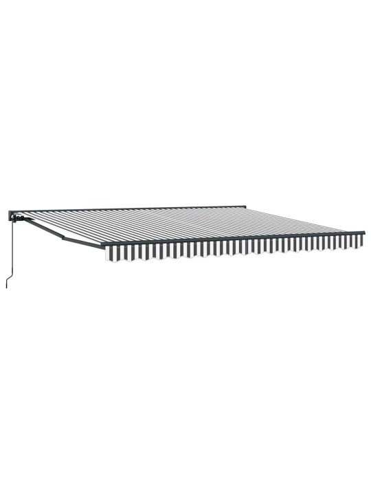 Sissetõmmatav varikatus anthracite ja valge 400x300 cm kangas