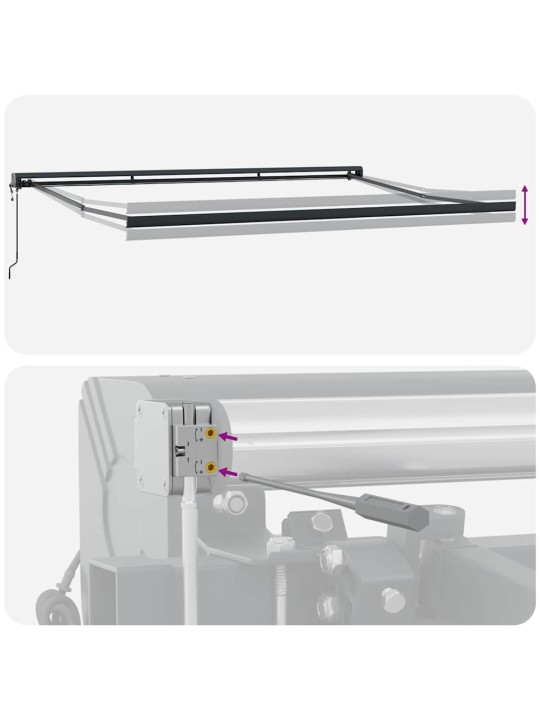 Sissetõmmatav varikatus kollane ja oranž 400 × 300 cm