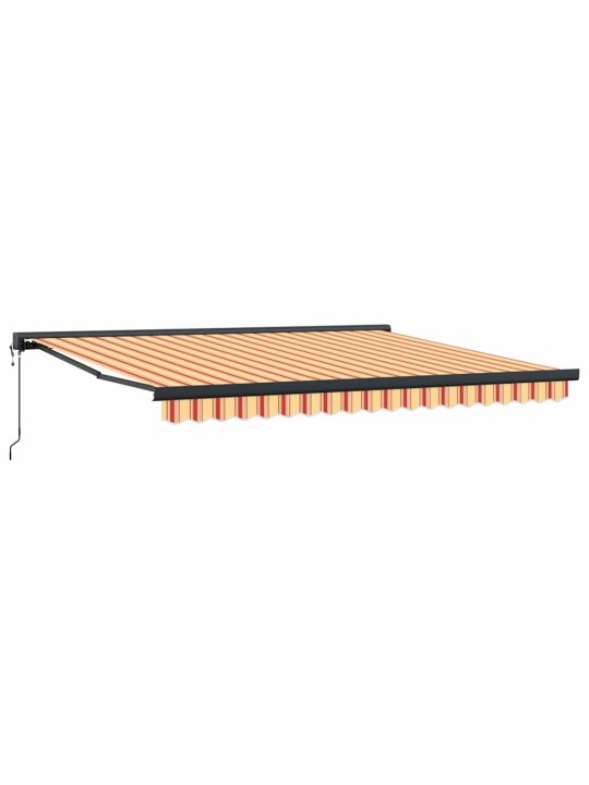 Sissetõmmatav varikatus kollane ja oranž 400 × 300 cm