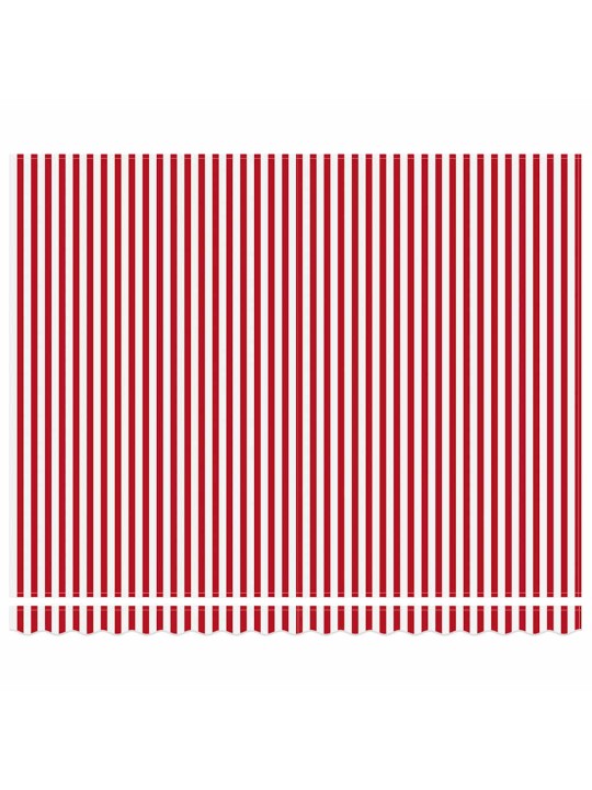 Sissetõmmatav varikatus punane ja valge triip 400x300 cm