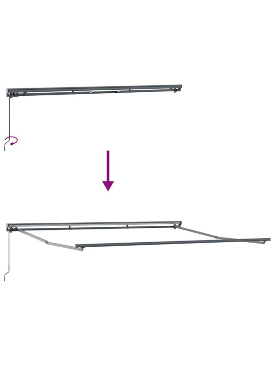 Sissetõmmatav varikatus mitmevärviline triip 400x300 cm