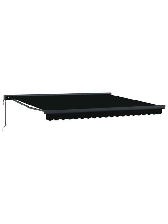 Sissetõmmatav varikatus must 400 × 300 cm kangas, metall