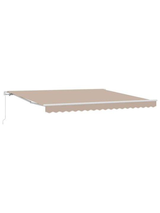 Sissetõmmatav varikatus beež 400 × 300 cm polüester