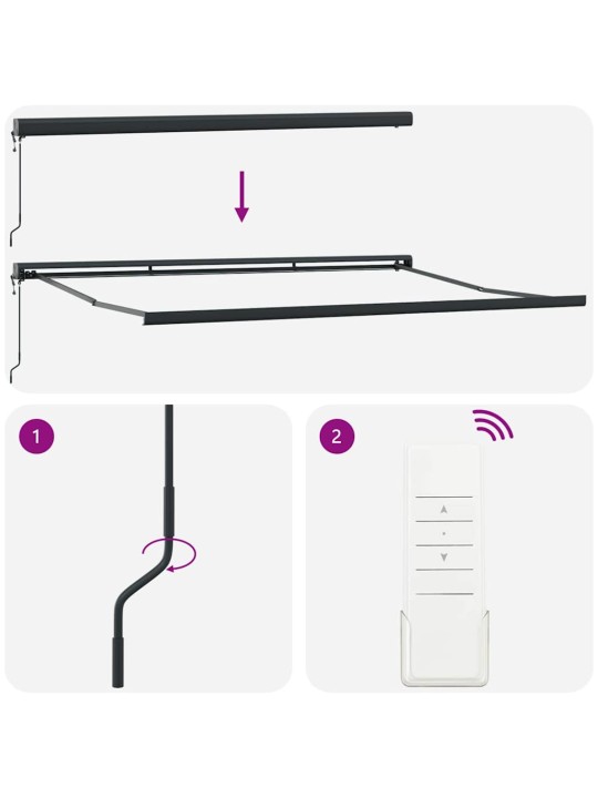 Sissetõmmatav varikatus beež 400 × 300 cm kangas, metall
