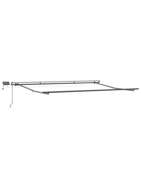 Sissetõmmatav varikatus valge 400 × 300 cm kangas