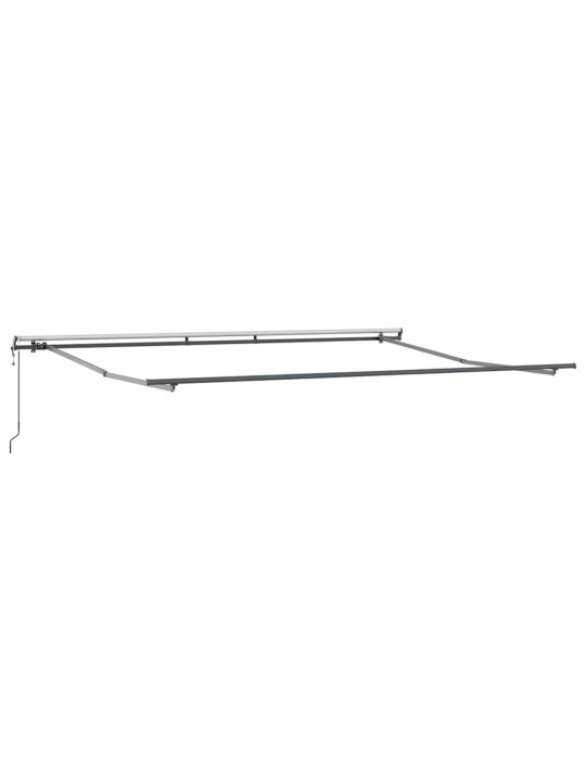 Sissetõmmatav varikatus valge 400 × 300 cm kangas