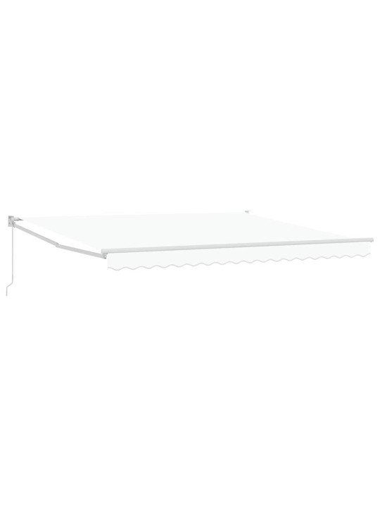 Sissetõmmatav varikatus valge 400 × 300 cm polüester