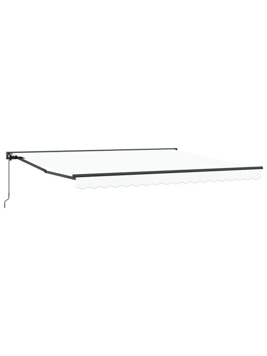 Sissetõmmatav varikatus valge 400x300 cm kangas