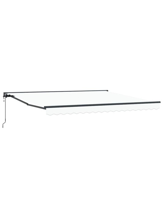Sissetõmmatav varikatus valge 400x300 cm kangas