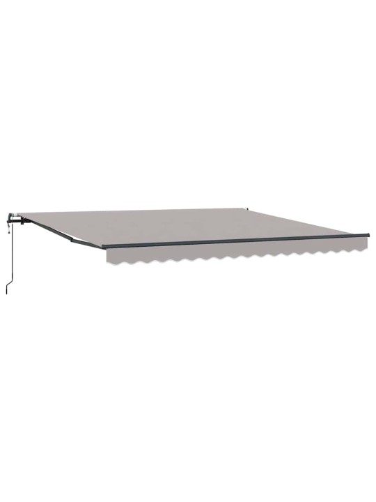 Sissetõmmatav varikatus helehall 400 × 300 cm kangas